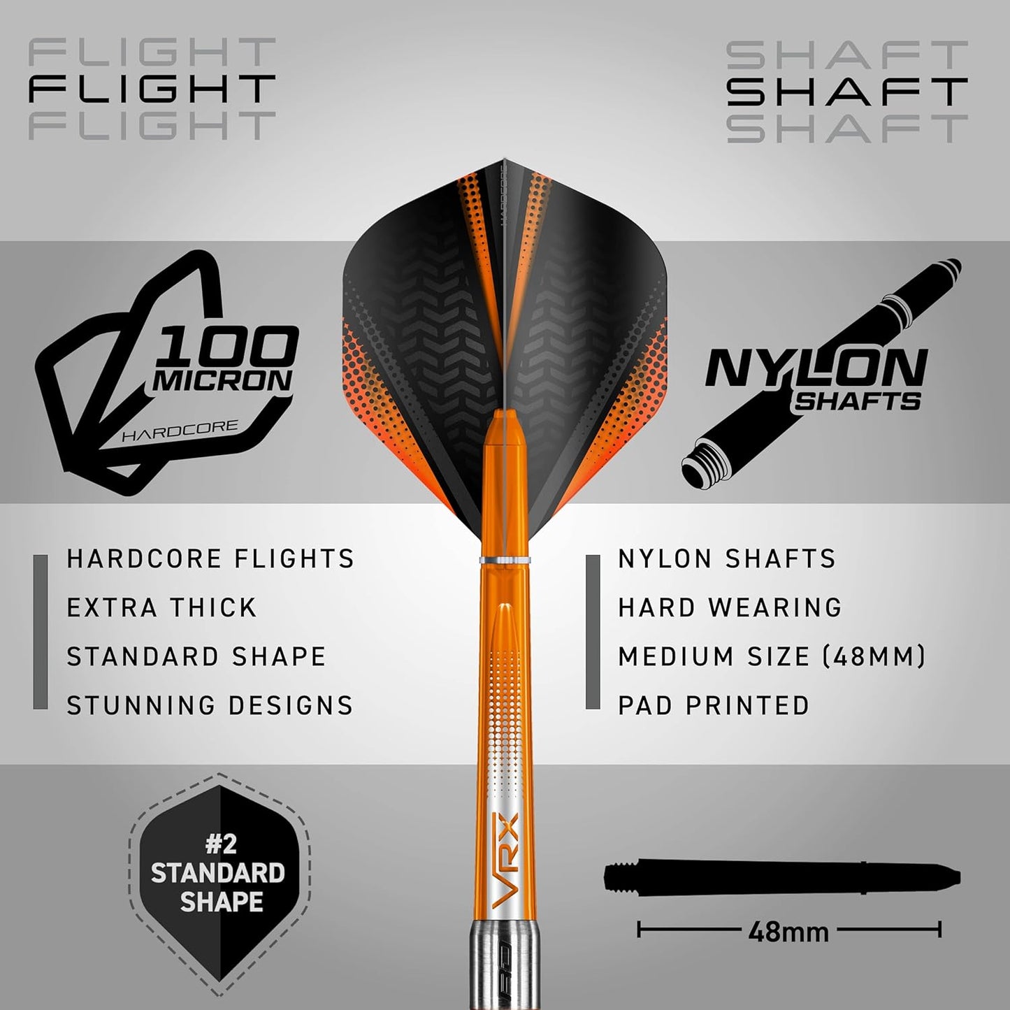 Amberjack Series Darts Set with Flights and Shafts (Stems)