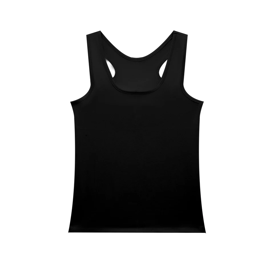 Women's Large Size Racer Back Vest Pure Cotton Outer Wear Sports Fitness Tight Narrow Back Sling Base Layer - Image 4