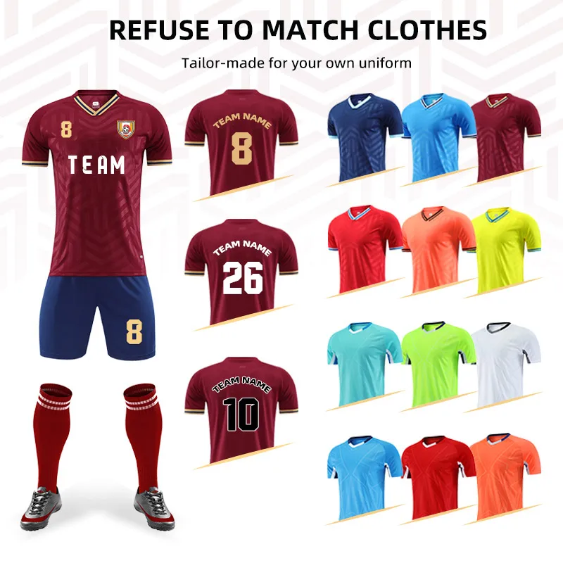 Men Women Customize New Football Jerseys Adults Kids Uniforms Shirts Futsal Sportswear Training Tracksuit Child Sports Outfit - Image 3
