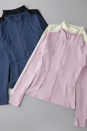 Yoga Clothes Windbreaker Sportswear Woman Running Long Sleeve Sweatshirt Sports Jackets Top Women Workout Tops Activewear