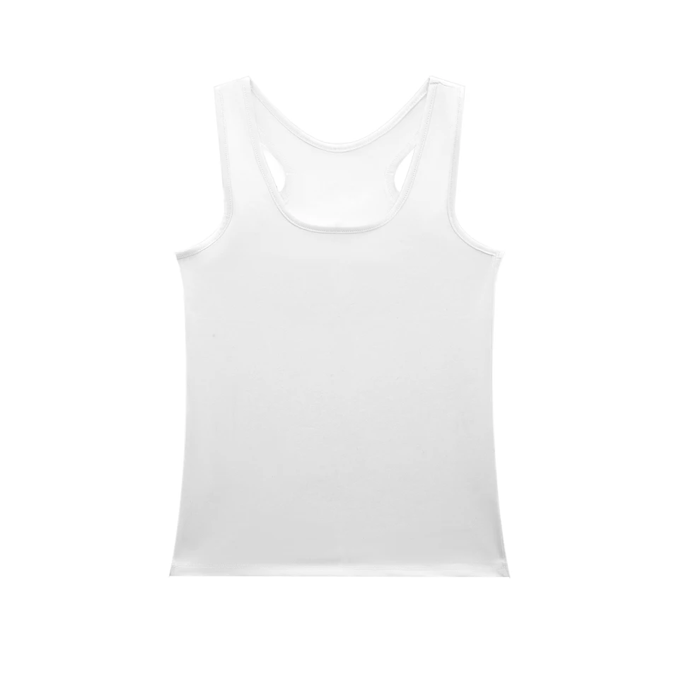 Women's Large Size Racer Back Vest Pure Cotton Outer Wear Sports Fitness Tight Narrow Back Sling Base Layer - Image 6
