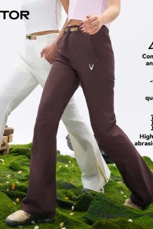 VECTOR Spring and Summer Women's Sports Slim Fit Bell Bottom Pants Are Suitable for Outdoor Sports Beach Cycling 2025